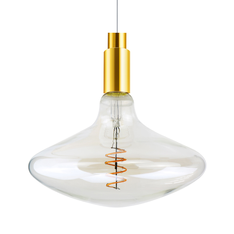 Vânzare la cald UFO Clear ciuperci forma 2200k 4w mare dimensiune spiral ă filament bulb